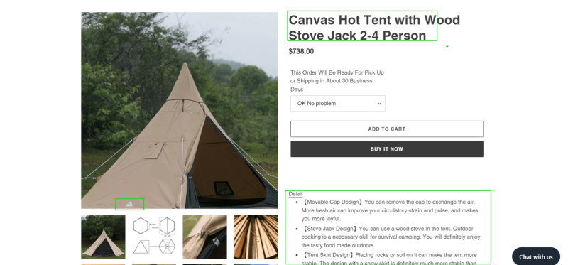 Fake tent